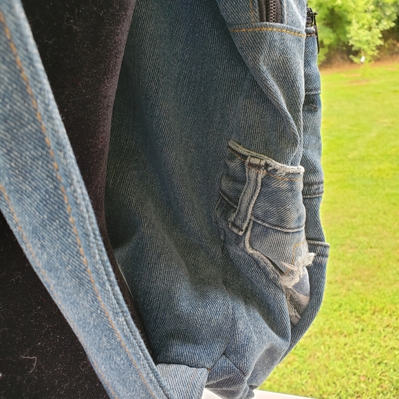 Denim Bookbag Handmade - Picture 3 of 6